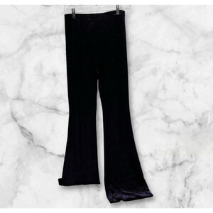 Women's Deep Purple Sparkle High Rise Flare Leg Pants Size Small by Divided H&M